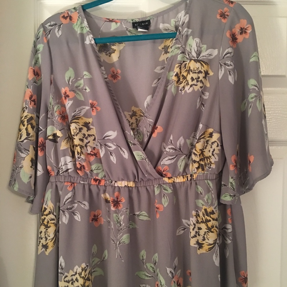 Floral Print Georgette Surplice Babydoll size 0